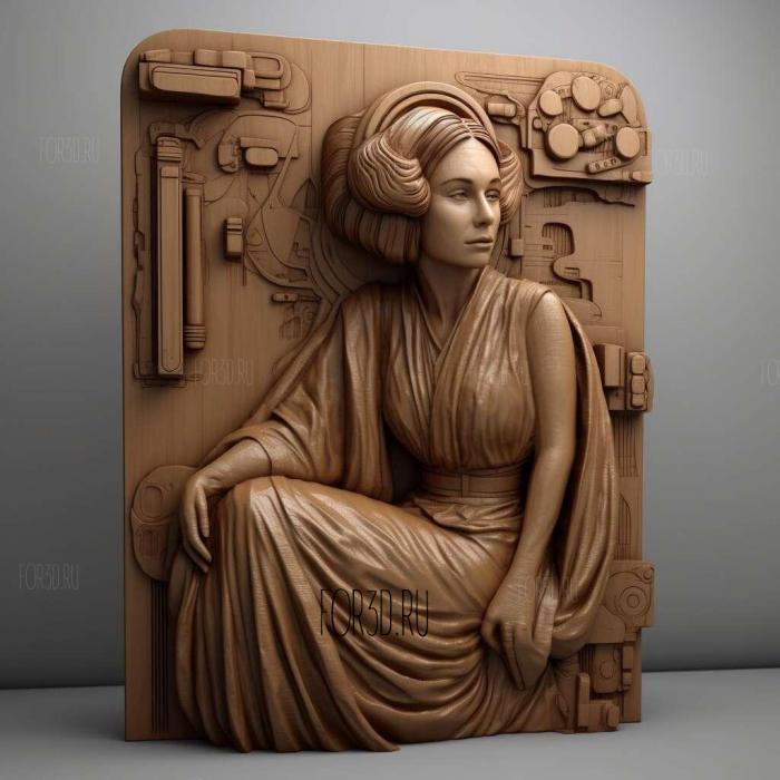 princess leia 2 stl model for CNC